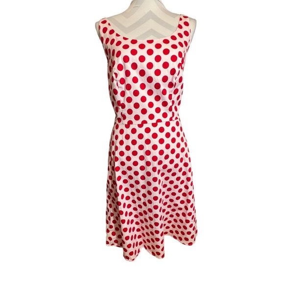 1950s A-Line Insipred Red and White Polka Dot Dress - Picture 1 of 16